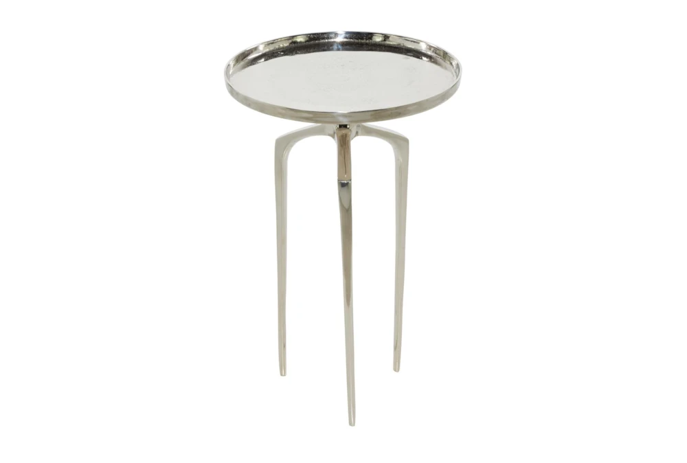 25" Silver Modern Tripod Round Accent Table 9 25" Silver Modern Tripod Round Accent Table - Image 7