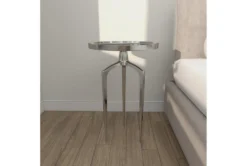 25" Silver Modern Tripod Round Accent Table 30 25" Silver Modern Tripod Round Accent Table -Furniture Store 276513 silver multi media accent table room 902