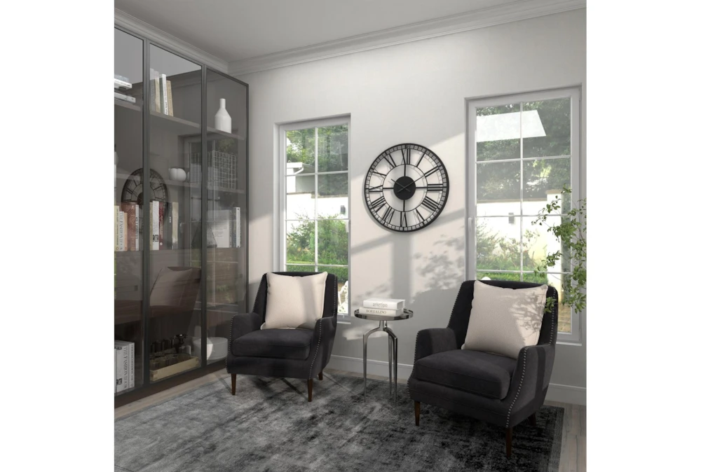 25" Silver Modern Tripod Round Accent Table 17 25" Silver Modern Tripod Round Accent Table - Image 15