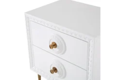 Agnes White Lacquer End Table -Furniture Store 276577 white mdf nightstand detail 45