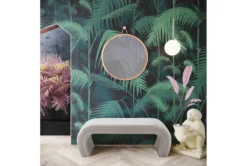 Isla Light Grey Velvet Bench -Furniture Store 276596 grey fabric bench room 85