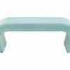 Isla Bright Blue Velvet Bench -Furniture Store 276597 blue fabric bench signature 01