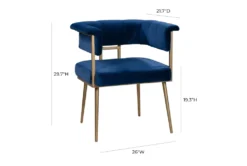 Greta Navy Velvet Dining Chair -Furniture Store 277084 pink fabric dining chair detail 45