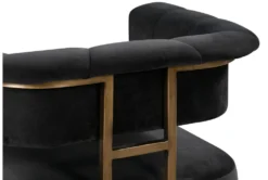 Greta Grey Velvet 26" Counter Stool 15 Greta Grey Velvet 26" Counter Stool -Furniture Store 277086 grey fabric bar stool detail 45