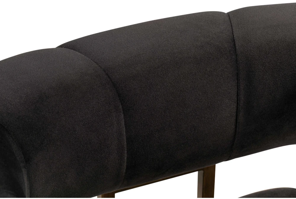 Greta Grey Velvet 26" Counter Stool 9 Greta Grey Velvet 26" Counter Stool - Image 7