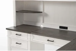 Aberdeen 4 Piece Modular L-Shaped Desk With Hutch -Furniture Store 277148 white wood desk and hutch set side 20