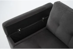 Flinn 103" 2 Piece Convertible Sleeper Sectional With Right Arm Facing Storage Chaise -Furniture Store 277166 grey fabric sectional detail 46