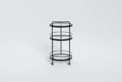 Ziggy Metal And Glass Bar Cart -Furniture Store 277866 black metal bar cabinet side 19