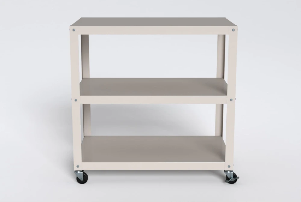 Axel White Metal Bar Cart 11 Axel White Metal Bar Cart - Image 9