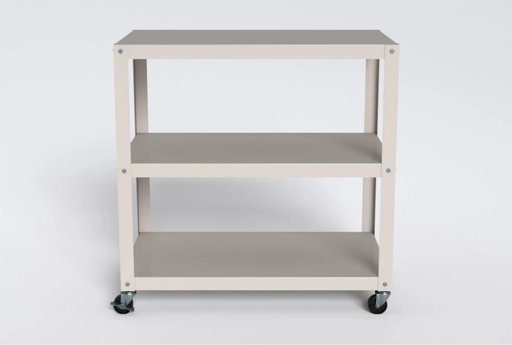 Axel White Metal Bar Cart 3 Axel White Metal Bar Cart