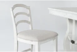 Martin 66" Counter With Wood Back Stools Set For 4 -Furniture Store 278727 white wood counter height set detail 44