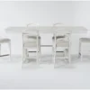Martin 66" Counter With Wood Back Counter Stools Set For 6 -Furniture Store 278729 white wood counter height set signature 01