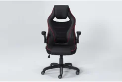 Theory Black Gaming Chair With Red Trim
