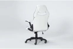 Theory White Gaming Chair With Black Trim -Furniture Store 279995 blue polyurethane office chair side 20
