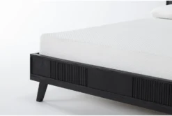 Joren California King Platform Bed -Furniture Store 281451 black wood bed detail 44