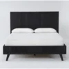 Joren California King Platform Bed -Furniture Store 281451 black wood bed signature 01