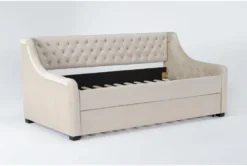 Jemma Twin Daybed With Trundle -Furniture Store 281817 grey fabric daybed side 19