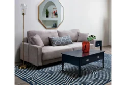 Pascal II Light Gray 91" Queen Convertible Sofa Sleeper -Furniture Store 282573 silver fabric futonconvertible sofa bed room 59