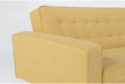 Petula II Mustard 85" Convertible Sofa Bed -Furniture Store 282575 yellow fabric futonconvertible sofa bed detail 45 1