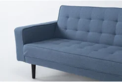 Petula II Blue 85" Convertible Sofa Bed -Furniture Store 282576 blue fabric futonconvertible sofa bed detail 45