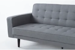 Petula II Slate 85" Convertible Sofa Bed -Furniture Store 282577 grey fabric futonconvertible sofa bed v2 detail 49 1