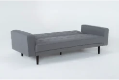 Petula II Slate 85" Convertible Sofa Bed 14 Petula II Slate 85" Convertible Sofa Bed -Furniture Store 282577 grey fabric futonconvertible sofa bed v2 side 48