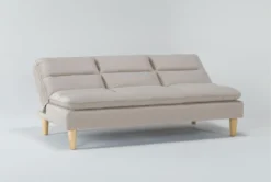 Piper Sand 71" Convertible Sofa Bed -Furniture Store 282578 brown fabric futonconvertible sofa bed side 20