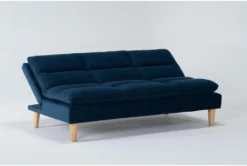Piper Blue 71" Convertible Sofa Bed -Furniture Store 282580 blue fabric futonconvertible sofa bed side 20