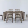 Luis 72"-90" Extension Dining With Wood Back Chairs Set For 6 1 Luis 72"-90" Extension Dining With Wood Back Chairs Set For 6 -Furniture Store 282680 beige wood dining set signature 01