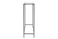 Zola Glass 36" Console Table With Black Base -Furniture Store 282861 clear tempered glass sofa table detail 45