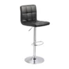 Alyssa Black Adjustable Swivel Bar Stool Set Of 2