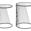 Clear Glass & Black Nesting Tables 2 Clear Glass & Black Nesting Tables -Furniture Store 283831 clear metal accent table signature 04