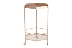 Rose Gold Hexagon Bar Cart -Furniture Store 283835 gold metal bar cabinet detail 46
