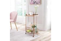 Rose Gold Hexagon Bar Cart -Furniture Store 283835 gold metal bar cabinet room 85