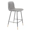 Leo Gray 27" Bar Stool 2 Leo Gray 27" Bar Stool -Furniture Store 283856 grey metal bar stool signature 06