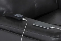 Buckley Grey Leather Dual Motor Lift Recliner With Power Headrest & USB -Furniture Store 284071 grey leather lift detail 45