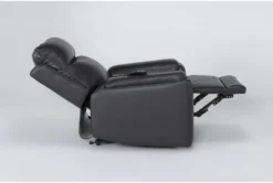 Buckley Grey Leather Dual Motor Lift Recliner With Power Headrest & USB -Furniture Store 284071 grey leather lift recline 23