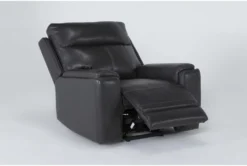 Buckley Grey Leather Dual Motor Lift Recliner With Power Headrest & USB -Furniture Store 284071 grey leather lift side 21