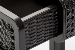 Black Woven End Table -Furniture Store 284147 black multi media accent table detail 45