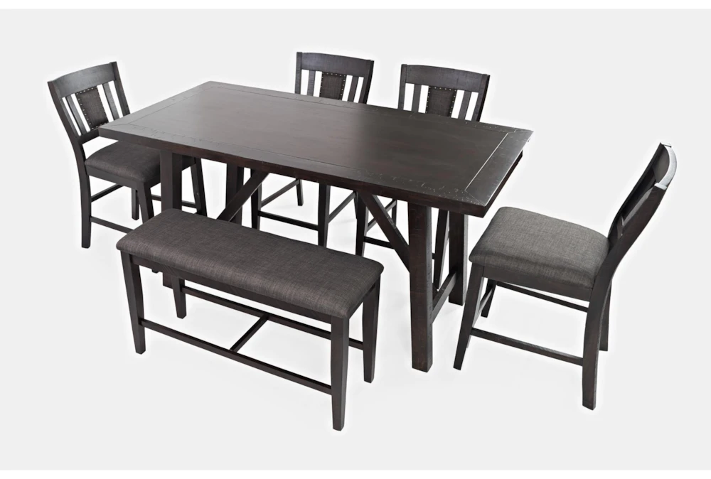 Henley Counter With Bench + Stool Set For 6 3 Henley Counter With Bench + Stool Set For 6