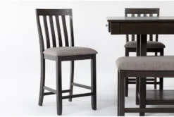 Westshore Grey 60" Counter Set With Bench For 6 -Furniture Store 284325 grey wood counter height set detail 44