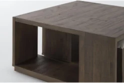 Delphine Nesting Coffee Table With Stools Set -Furniture Store 284376 brown wood coffee table detail 44