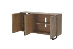 Figaro 57" TV Stand -Furniture Store 285109 brown wood media console detail 44