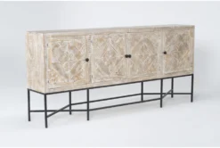 Lupe 90" Tv Stand -Furniture Store 287232 natural wood media console side 18