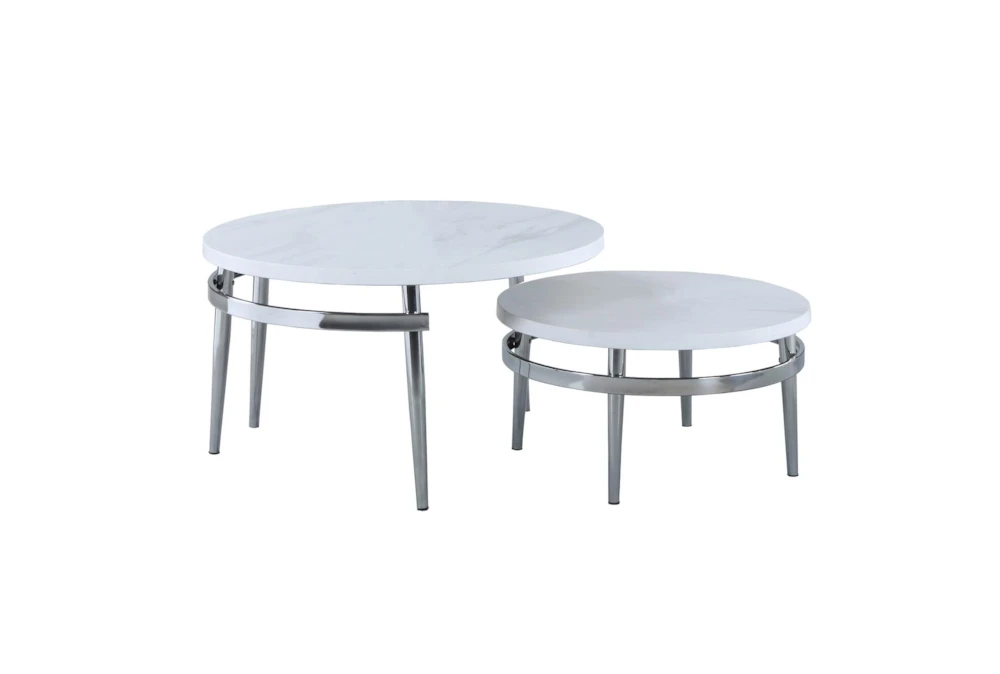 Joel 2 Piece Round Nesting Coffee Table Set 3 Joel 2 Piece Round Nesting Coffee Table Set