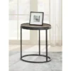 Mccoy Round End Table -Furniture Store 287593 grey wood end table signature 01