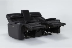 Eastwood Midnight 75" Power Reclining Storage Console Loveseat With Power Headrest & USB 17 Eastwood Midnight 75" Power Reclining Storage Console Loveseat With Power Headrest & USB -Furniture Store 290155 black polyester console loveseat side 22