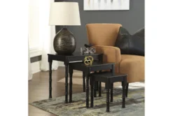 Magdeline 3 Piece Nesting Table Set 9 Magdeline 3 Piece Nesting Table Set -Furniture Store 291147 black wood nesting table room 85