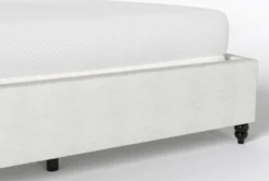 Sophia II Queen Upholstered Panel 3 Piece Bedroom Set With Wade Chest Of Drawers + Nightstand -Furniture Store 291920 beige fabric bedroom set detail 45