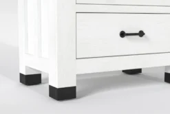 Sophia II Queen Upholstered Panel 3 Piece Bedroom Set With Wade Chest Of Drawers + Nightstand -Furniture Store 291920 beige fabric bedroom set detail 46